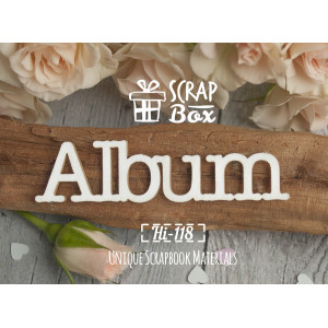 Чипборд надпись "Альбом" маленькая №3, от ScrapBox