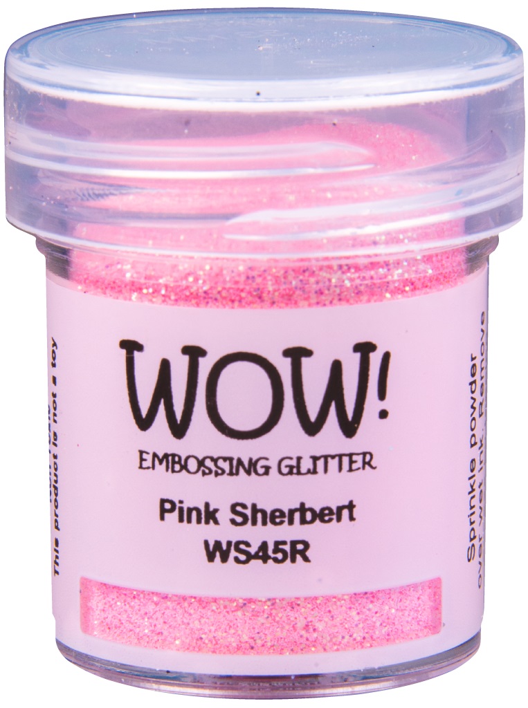 Пудра для эмбоссинга с глиттером "Pink Sherbert" от WOW!, розовый с глиттером, непрозрачная, размер обычный