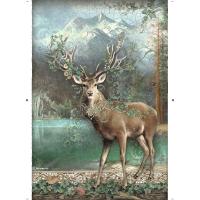 Рисовая бумага DEER к коллекции MAGIC FOREST А4 от Stamperia, DFSA4750