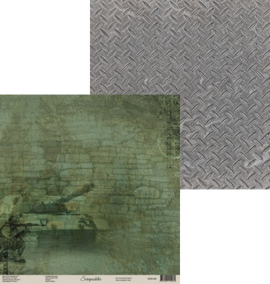 Набор бумаги для скрапбукинга «Армия» 30x30 см, 190 гр/м2, от Scrapodelie