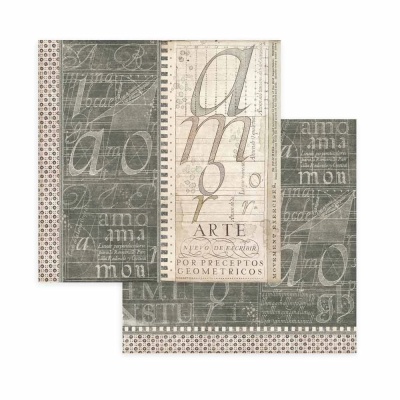 Набор двусторонней бумаги "Calligraphy" от Stamperia, 10 листов 20,3x20,3, SBBS24