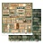 Лист двусторонней бумаги с элементами для вырезания из коллекции  "Армейская жизнь" от "Mr.Painter", PSR-201107-1, 190 г/кв.м, 30.5 x 30.5 см