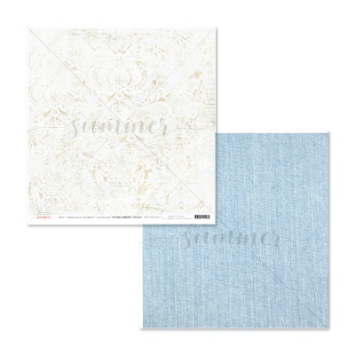 Набор двусторонней фоновой бумаги "Сказки дикого запада", 190гр, 30,5*30,5см, 12 листов, SS07022024-13