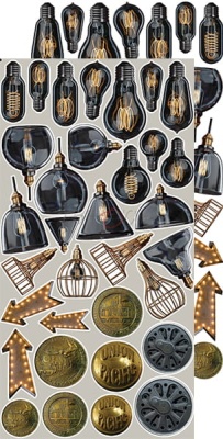 1/2 набора бумаги с элементами для вырезания CLANG & DIRT HOBBY & PARTY 15,5x30,5cm, 250/190 гр/кв.м, 6 л, от Craft O'Clock
