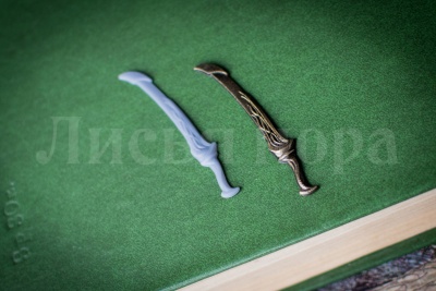 Миниатюра для творчества пластик Эльфийский меч в ножнах. Без окраски, Лисья нора