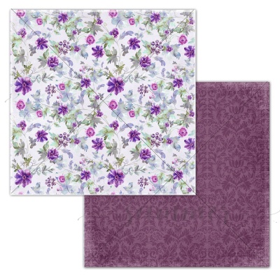 Набор двусторонней бумаги (10 листов + 1 бонус) "Amethyst" 30,5х30,5 см (190 г/м), от Summer Studio