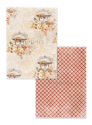 Набор двусторонней бумаги "Бархатный сезон" от GoldenScrap, формат а4, 235г, 11 листов (5 л*2 шт +бонус на обложке), арт. SS25072024