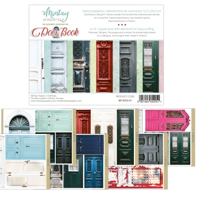 Набор для вырезания элементов "Door Book" (Двери), 15,2х20,3 см, 240 г/м, 24 двусторонних листа (4 х 6 дизайнов)  от  Mintay papers