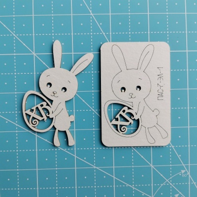 Фигурный картон (Чипборд) Пасхальный зайчик от ГолденЧип (GoldenChip)