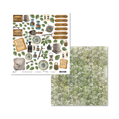 Сет из 2х наборов двусторонней бумаги для скрапбукинга "Философия природы" от GoldenScrap, 30,5*30,5 см,  GoldenScrap, 30,5*30,5 см, 12 двусторонних листов (6х2 шт), плотность 235 г/м2, GS04062025-set
