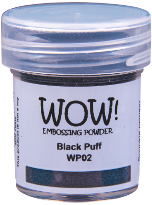 Пудра для эмбоссинга для создания "пухлости" - Black Puff от WOW!, чёрный