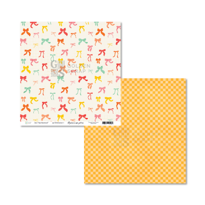 Сет из 2х наборов двусторонней бумаги для скрапбукинга "В детском мире - девочки" от GoldenScrap, 30,5*30,5 см, 12 двусторонних листов (12х1шт), плотность 235 г/м2, GS19052025-set