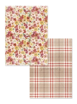 Набор двусторонней бумаги "Бархатный сезон" от GoldenScrap, формат а4, 235г, 11 листов (5 л*2 шт +бонус на обложке), арт. SS25072024