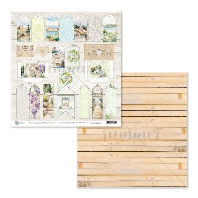 Набор двусторонней бумаги "Южный ветер", Голден Скрап (GoldenScrap), 11 листов (5 лх2 шт+ бонус на обложке), 190гр, 30,5*30,5 см. SS12062024