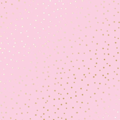 Лист односторонней бумаги с фольгированием Golden Drops Pink от Фабрика Декору, 30,5 х 30,5 см