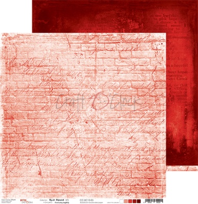 1/4 набора двусторонней бумаги  RED MOOD 20,3x20,3 см, 190 гр, 6 л., от Craft O'Clock