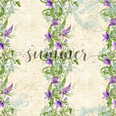 Фоновый набор двусторонней бумаги "The freshness" 20х20 см (190 г/м), от Summer Studio