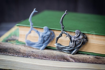 Миниатюра для творчества пластик Эльфийка с луком со спины. Без окраски (лук влево), Лисья нора