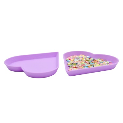 Тарелка для мелочей Сердце Сиреневая матовая, Яна Седышева