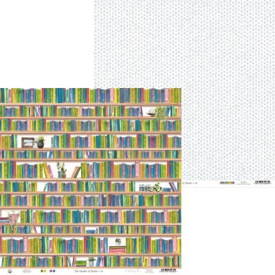 Лист двусторонней бумаги  Garden of Books 04, от P13, 30х30 см, 240 гр/кв.м