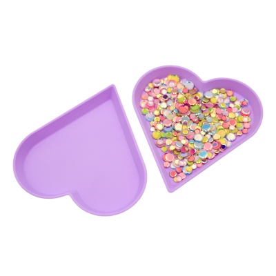 Тарелка для мелочей Сердце Сиреневая матовая, Яна Седышева