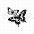 Фотополимерный штамп "Две бабочки", от Питерского Скрапклуба