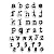 Набор прозрачных штампов 10х15 см  Reporter Lowercase Alphabet от Ciao Bella