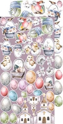 1/2 Набора с элементами для вырезания SPRING CHARM  - SPRING 15,5x30,5cm, 250 гр/кв.м, 6 л, от Craft O'Clock
