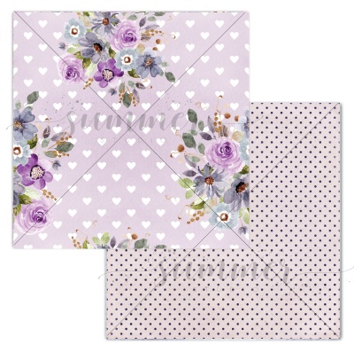Набор двусторонней бумаги Spring melody (12 листов +1 бонус), 190гр, 20*20 см, SS10122021, от Summer Studio