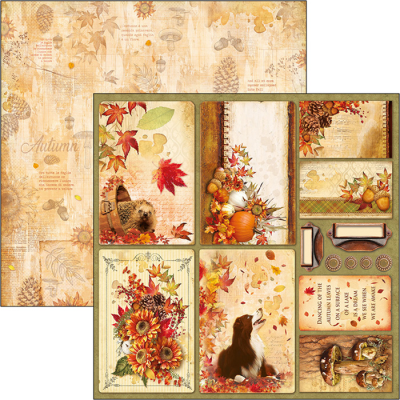 Лист двусторонней бумаги The Sound of Autumn, Cards, 30х30 см от Ciao Bella