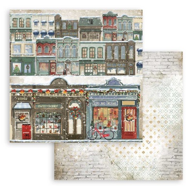 Набор двусторонней бумаги Romantic Christmas от Stamperia, 10 листов 30,5x30,5, SBBL96