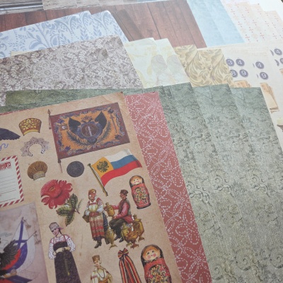 КОТ В МЕШКЕ! Винтаж к "Империи", 50 л бумаги для скрапбукинга 30,5*30,5 см от Саммер Студио (Summer Studio)