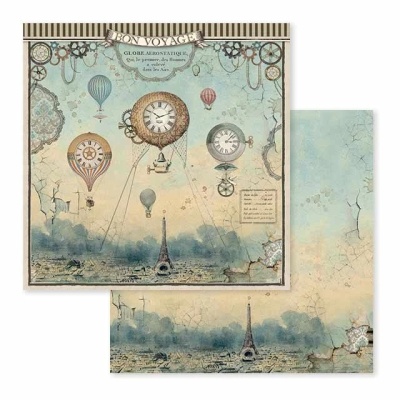 Набор двусторонней бумаги MAXI PAD "Voyages Fantastiques" от Stamperia, 22 листа 30,5x30,5
