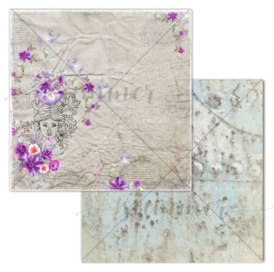 Набор двусторонней бумаги (10 листов + 1 бонус) "Amethyst" 30,5х30,5 см (190 г/м), от Summer Studio