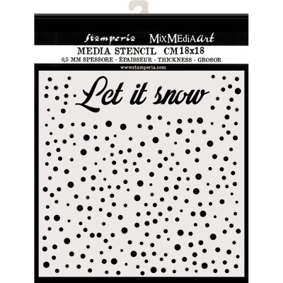 Трафарет 18х18 см "LET'S SNOW" (Снег) от Stamperia
