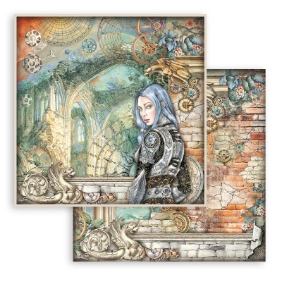 Набор двусторонней бумаги Fantasy World от Stamperia, 10 листов 30,5x30,5, SBBL148
