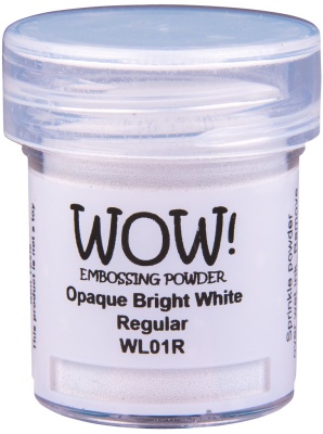 Непрозрачная пудра для эмобссинга "Opaque Bright White - Regular" от WOW!,  ярко-белый, размер обычный