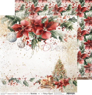 Набор двусторонней бумаги CHRISTMAS TREASURE 30,5x30,5cm, 250 гр/кв.м, 6 л.+ бонус, от Craft O'Clock