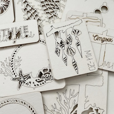 Набор фигурного картона (чипборда) "Море", 34 шт