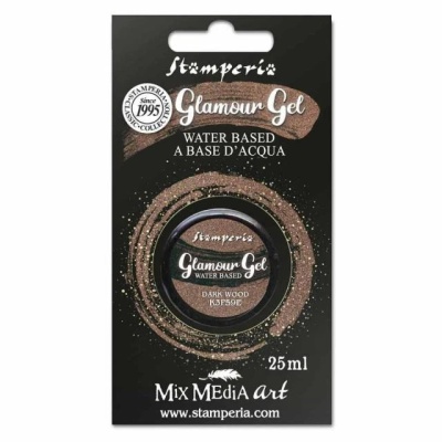 Гель "GLAMOUR GEL" от Stamperia, 20 мл,  тёмное дерево, K3P59E