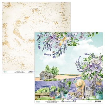 Набор двусторонней бумаги Lavender Farm 30,5х30,5см, 12 листов (6 л х2) 240 г/м от Mintay paper