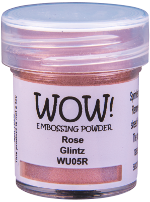 Мерцающая пудра для эмбоссинга "Wow Rose Glintz - Regular" от WOW!, роза, размер обычный