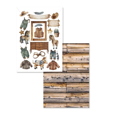 Набор для вырезания "Сказки дикого запада", 190гр, а5, 18 двусторонних листов, SS15012024-15