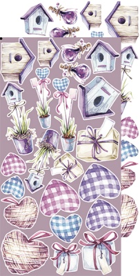 1/2 Набора с элементами для вырезания SPRING CHARM  - SPRING 15,5x30,5cm, 250 гр/кв.м, 6 л, от Craft O'Clock