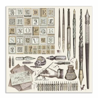Набор двусторонней бумаги "Calligraphy" от Stamperia, 10 листов 30,5x30,5, SBBL79