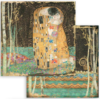 Набор двусторонней бумаги Klimt от Stamperia, 10 листов 30,5x30,5