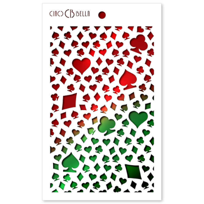 Трафарет "CARD SUITS" от Ciao Bella, 5"X8"