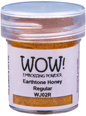 Пудра для эмбоссинга "Earth Tone Honey - Regular" от WOW!, натуральный мёд, размер обычный