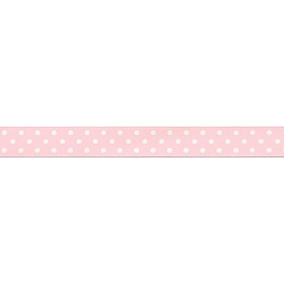 Лента May Arts Polka Dot Pink, Ширина 1,5 см, 1 ярд