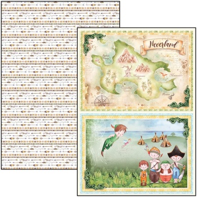 Набор двусторонней бумаги Neverland Limited Edition, Creative Pad A4, 8 л. + бонус от Ciao Bella